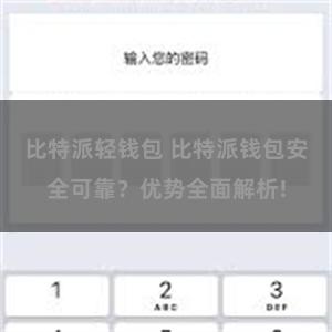 比特派轻钱包 比特派钱包安全可靠？优势全面解析!