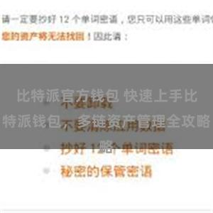 比特派官方钱包 快速上手比特派钱包，多链资产管理全攻略