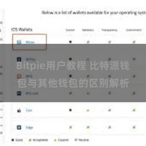 Bitpie用户教程 比特派钱包与其他钱包的区别解析