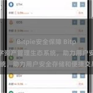 Bitpie安全保障 Bitpie钱包：打造数字资产管理生态系统，助力用户安全存储和便捷交易。