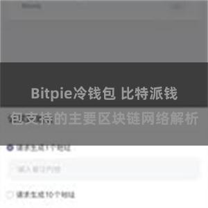 Bitpie冷钱包 比特派钱包支持的主要区块链网络解析