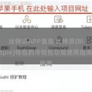 比特派APP直连 比特派(Bitpie)钱包的冷钱包功能使用指南