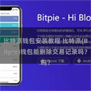 比特派钱包安装教程 比特派(Bitpie)钱包能删除交易记录吗？